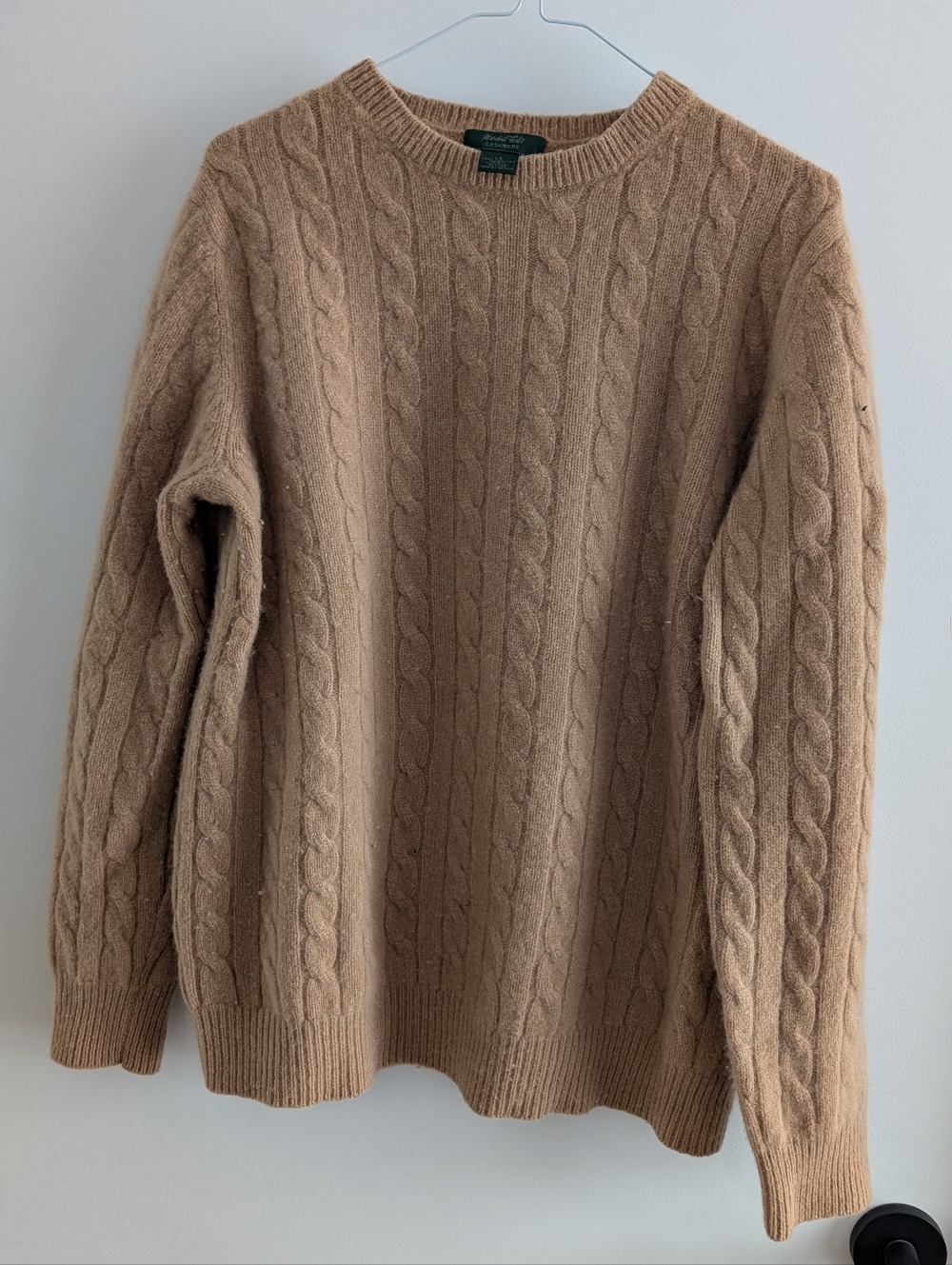 Unisex 100% Cashmere Knit Sweater - Camel